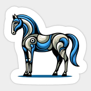 Horse illustration. Illustration of a horse in cubism style Sticker